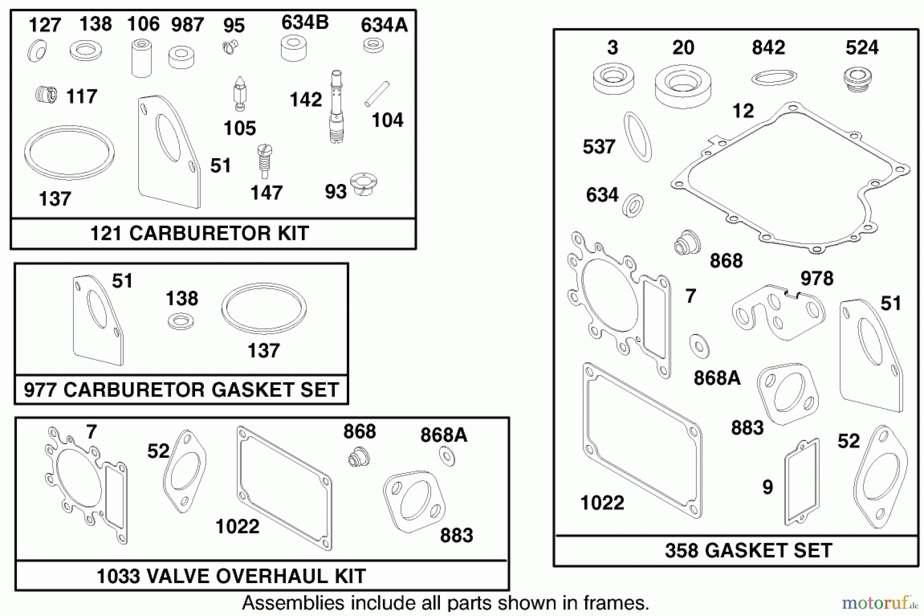 Toro Neu Mowers, Lawn & Garden Tractor Seite 1 71193 (14-38HXL) - Toro 14-38HXL Lawn Tractor, 1997 (7900001-7999999) ENGINE BRIGGS & STRATTON MODEL 28N707-0131-01 #9