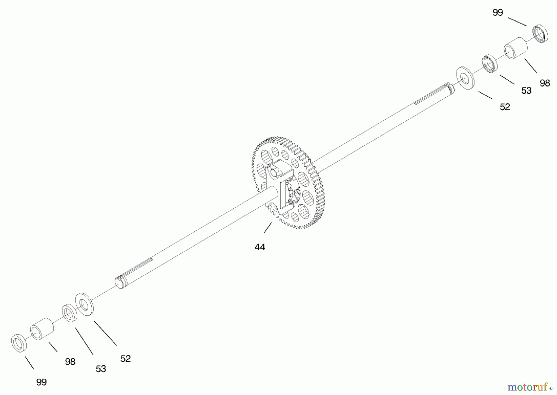 Toro Neu Mowers, Lawn & Garden Tractor Seite 1 71193 (14-38HXL) - Toro 14-38HXL Lawn Tractor, 1997 (7900001-7999999) HYDRO TRANSAXLE ASSEMBLY #2