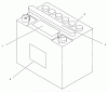Toro 71196 (16-44HXL) - 16-44HXL Lawn Tractor, 1996 (6900001-6999999) Ersatzteile BATTERY ASSEMBLY