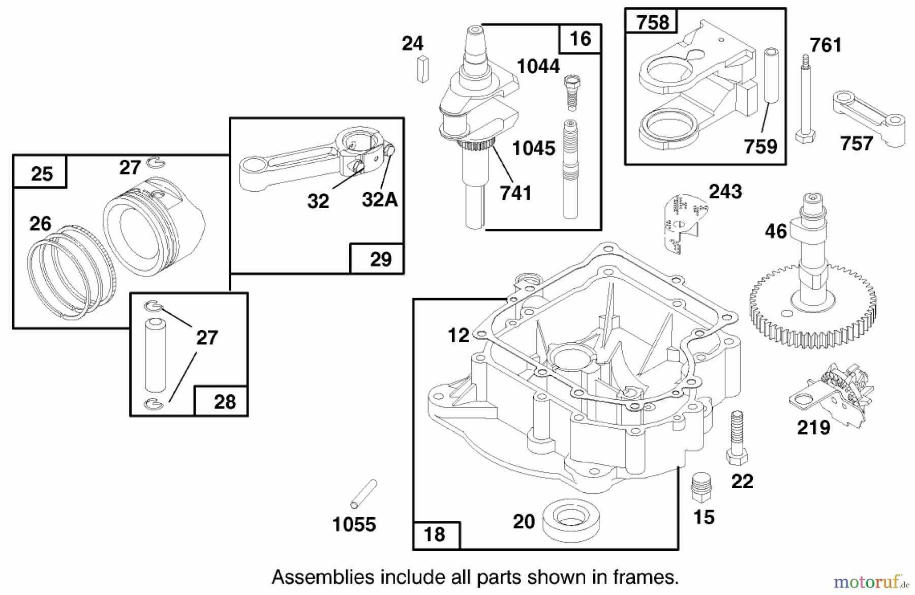 Toro Neu Mowers, Lawn & Garden Tractor Seite 1 71196 (16-44HXL) - Toro 16-44HXL Lawn Tractor, 1997 (7900001-7999999) ENGINE BRIGGS & STRATTON MODEL 28Q777-0668-A1 #3