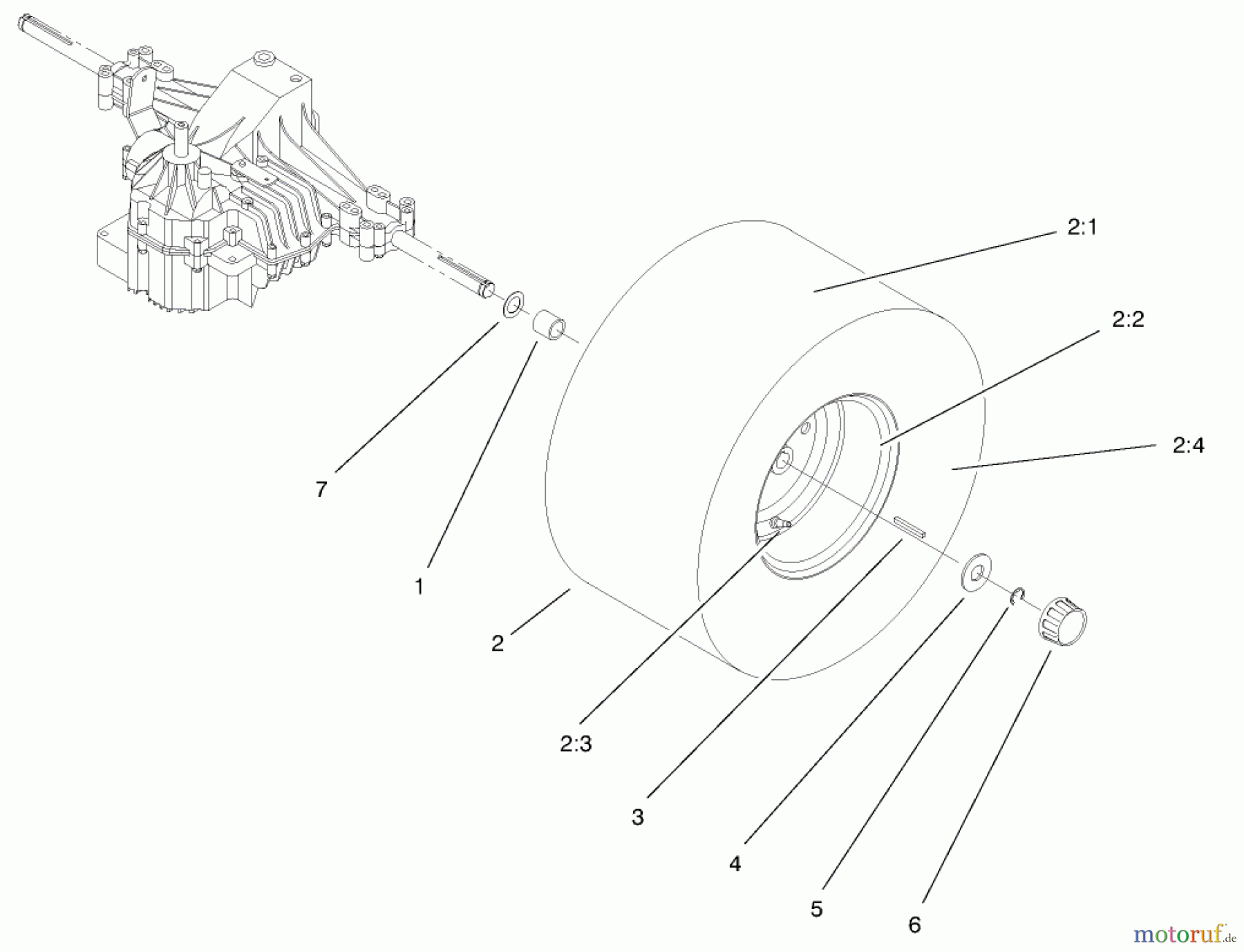Toro Neu Mowers, Lawn & Garden Tractor Seite 1 71218 (16-44HXL) - Toro 16-44HXL Lawn Tractor, 1998 (8900001-8999999) REAR AXLE ASSEMBLY