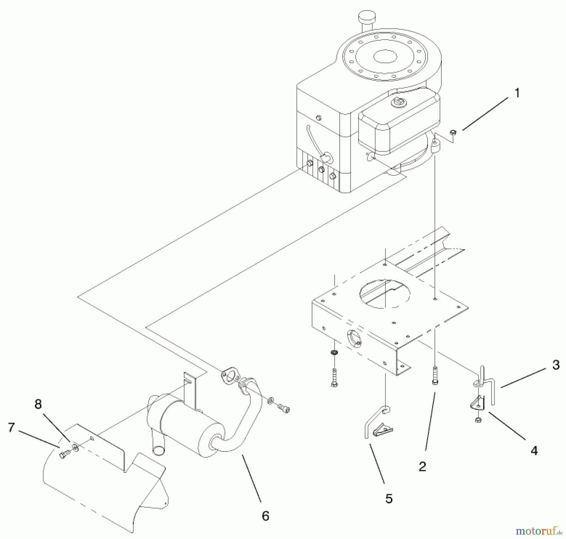  Toro Neu Mowers, Lawn & Garden Tractor Seite 1 71199 (12-32XL) - Toro 12-32XL Lawn Tractor, 1999 (9900001-9999999) ENGINE SYSTEM COMPONENTS ASSEMBLY