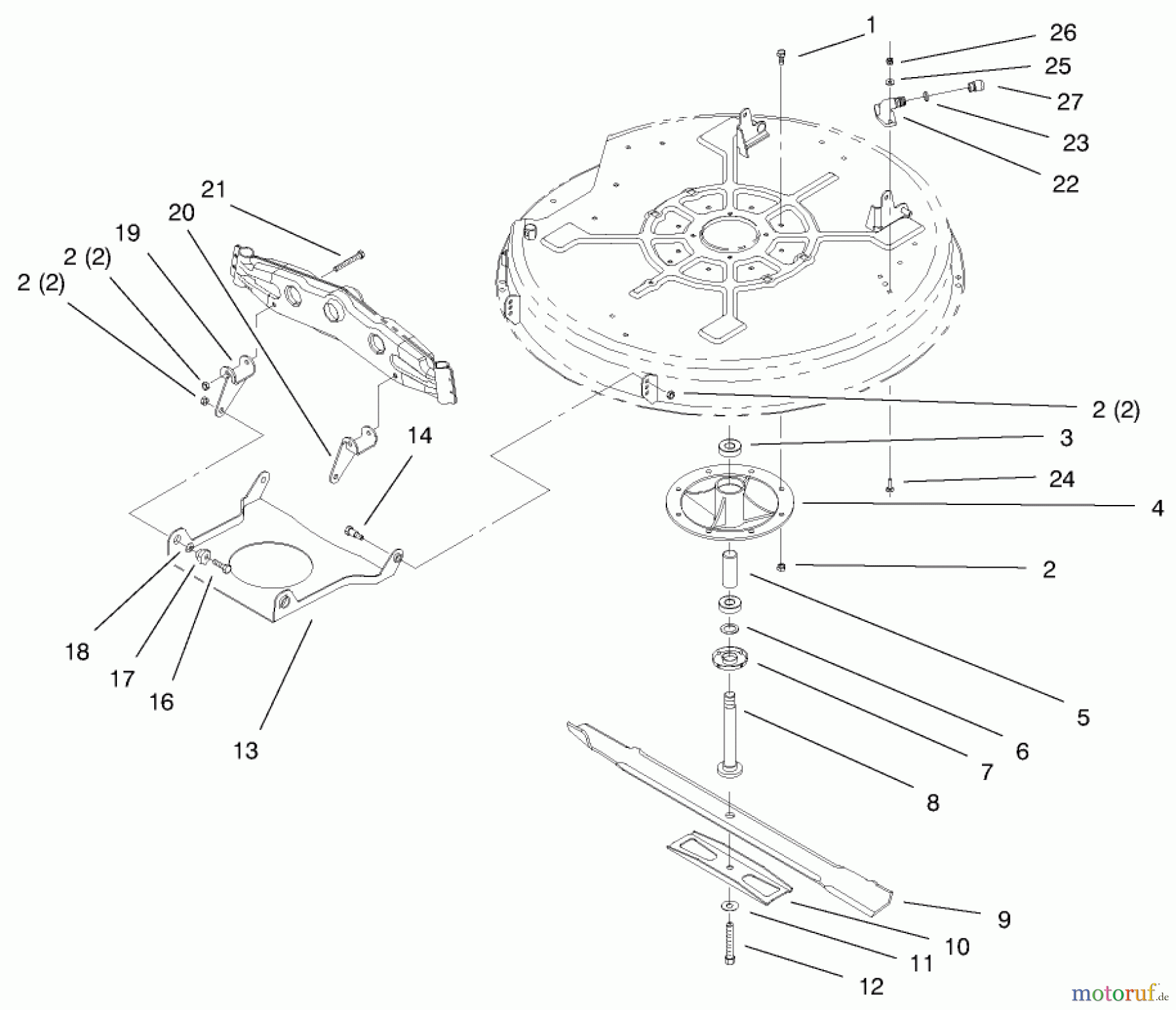 Toro Neu Mowers, Lawn & Garden Tractor Seite 1 71199 (12-32XL) - Toro 12-32XL Lawn Tractor, 2000 (200000001-200999999) 32