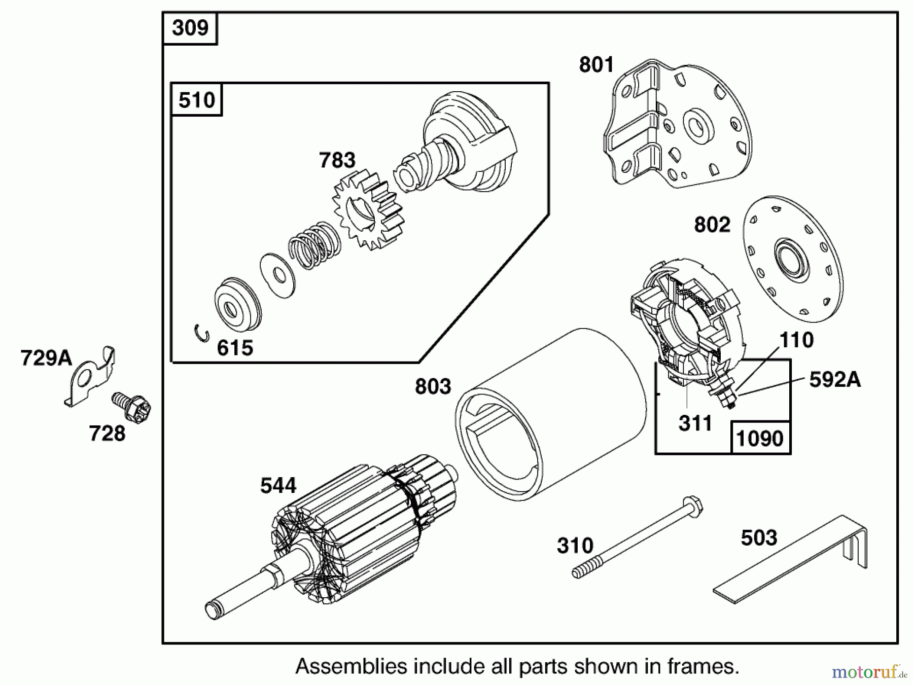 Toro Neu Mowers, Lawn & Garden Tractor Seite 1 71199 (12-32XL) - Toro 12-32XL Lawn Tractor, 2002 (220000001-220999999) STARTER MOTOR ASSEMBLY BRIGGS AND STRATTON 284707-1148-E1