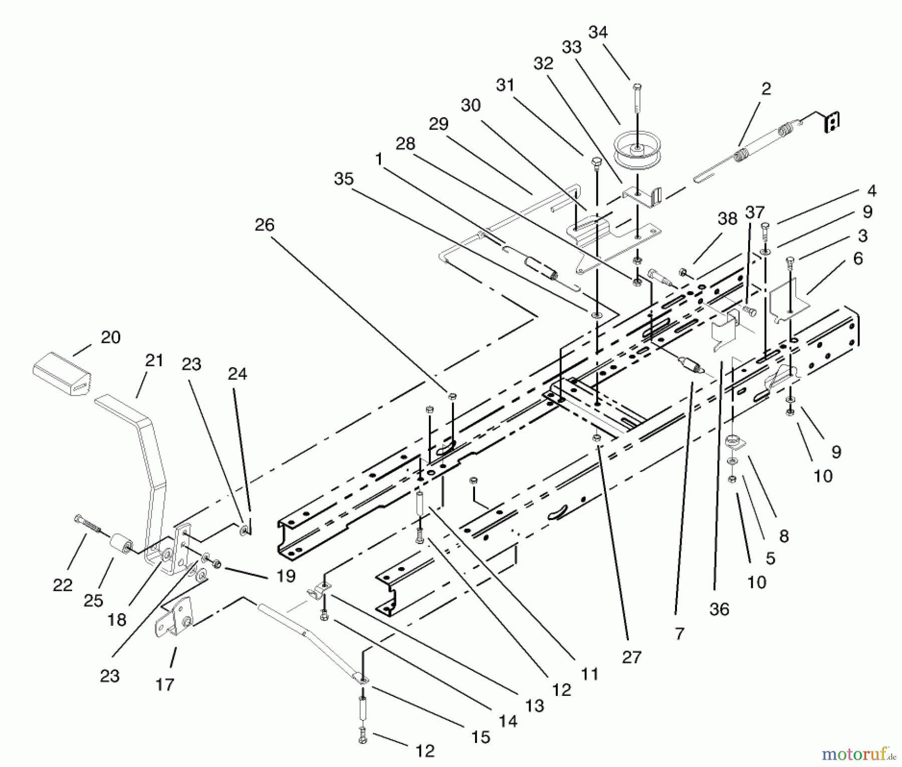 Toro Neu Mowers, Lawn & Garden Tractor Seite 1 71199 (12-32XL) - Toro 12-32XL Lawn Tractor, 2003 (230000001-230999999) TRACTION CLUTCH ASSEMBLY