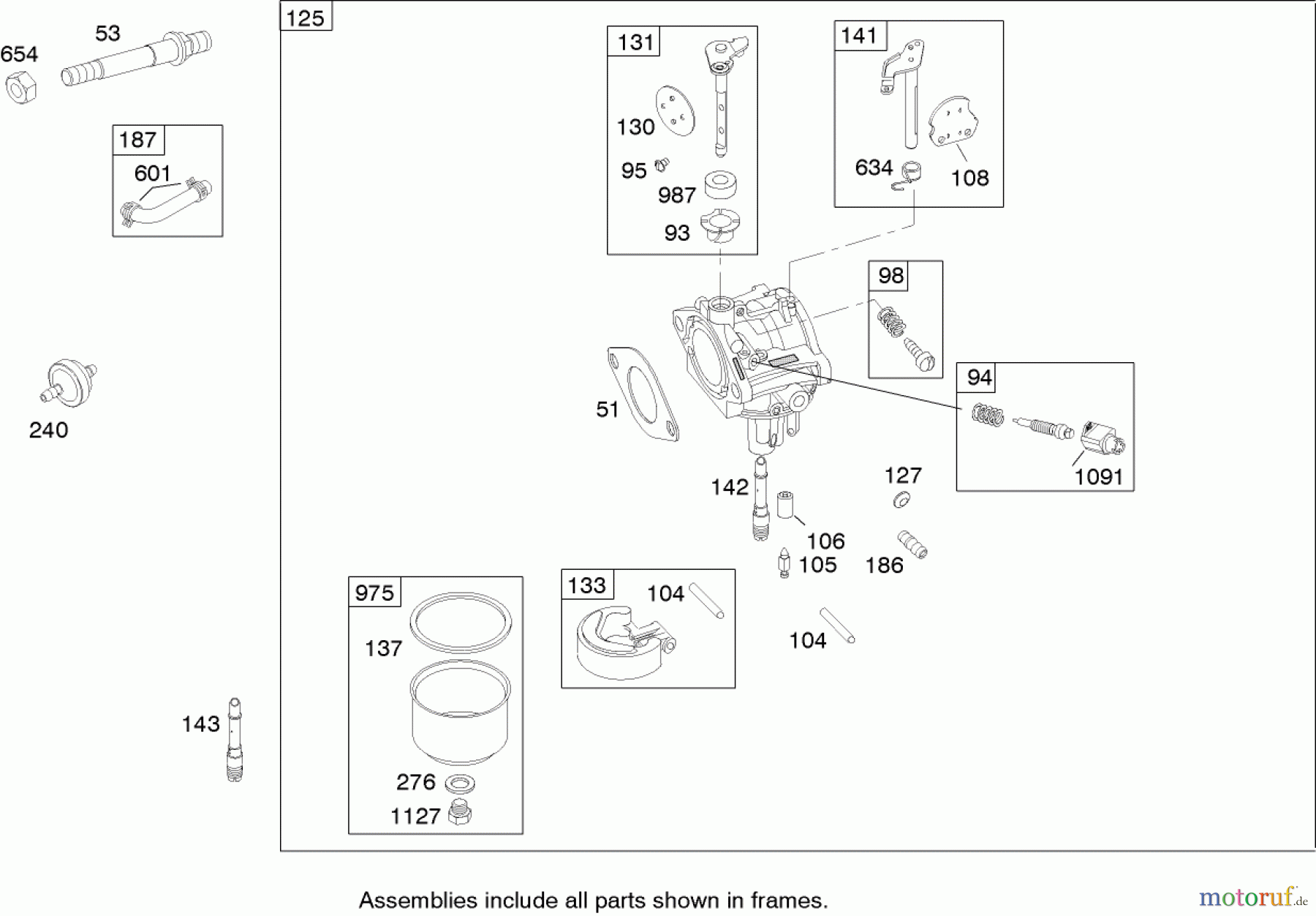 Toro Neu Mowers, Lawn & Garden Tractor Seite 1 71199 (12-32XL) - Toro 12-32XL Lawn Tractor, 2004 (240000001-240999999) CARBURETOR ASSEMBLY BRIGGS AND STRATTON 219907-0170-E1