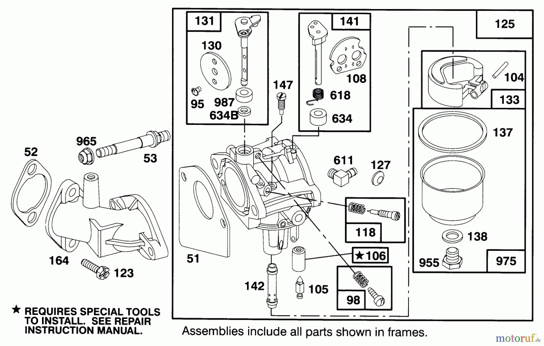 Toro Neu Mowers, Lawn & Garden Tractor Seite 1 71200 (12-32XL) - Toro 12-32XL Lawn Tractor, 1995 (5900001-5910000) ENGINE BRIGGS & STRATTON MODEL 282707-0119-01 #3