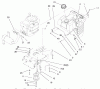 Toro 71208 (13-38XL) - 13-38XL Lawn Tractor, 1997 (7900001-7999999) Ersatzteile GAS TANK & ENGINE PULLEY ASSEMBLY