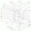 Toro 71209 (13-32XLE) - 13-32XLE Lawn Tractor, 2001 (210000001-210999999) Ersatzteile REAR BODY & SEAT ASSEMBLY