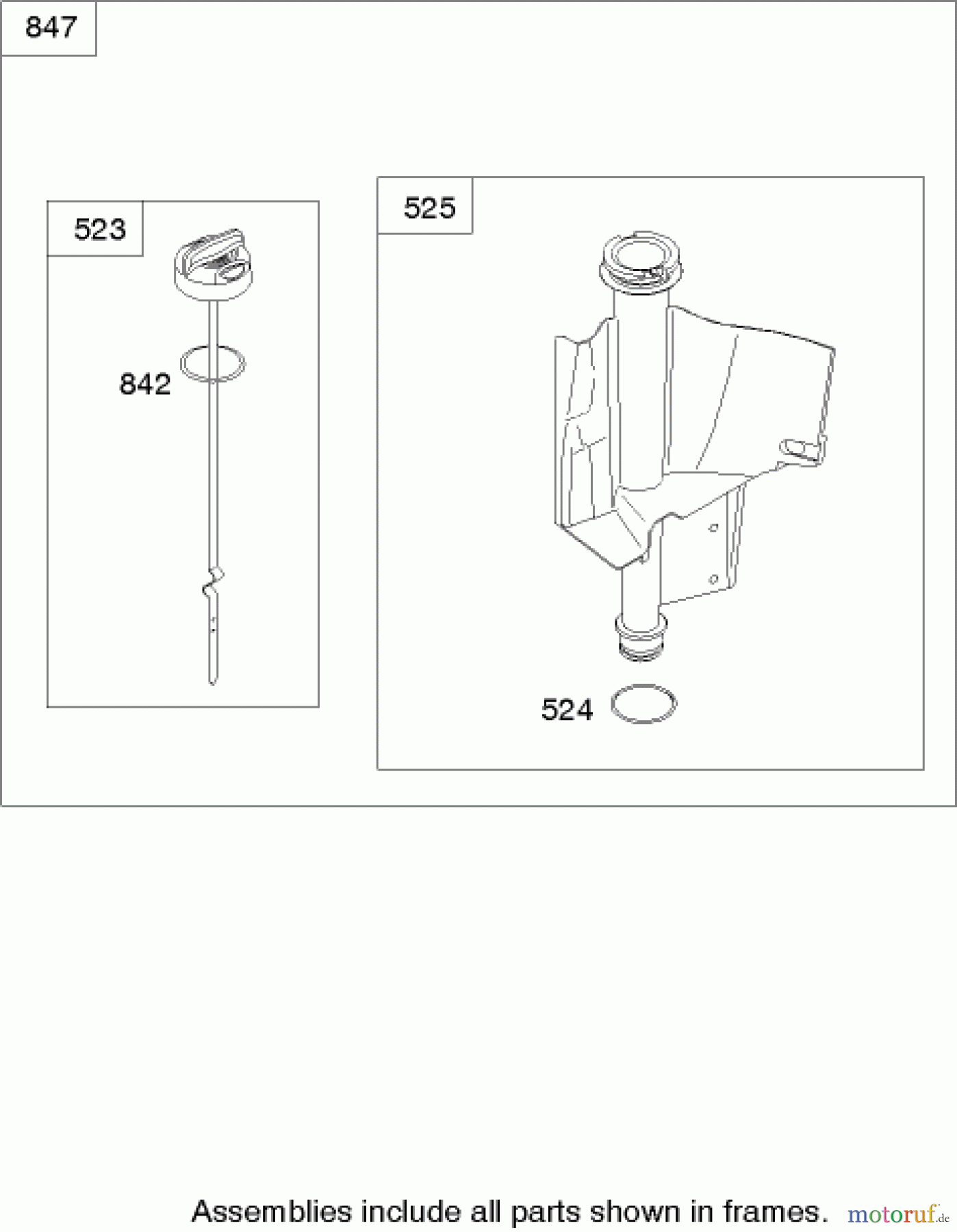 Toro Neu Mowers, Lawn & Garden Tractor Seite 1 71209 (XL 320) - Toro XL 320 Lawn Tractor, 2005 (250000001-250005000) OIL FILTER, TUBE AND PUMP ASSEMBLY BRIGGS AND STRATTON 21A907-0169-E1