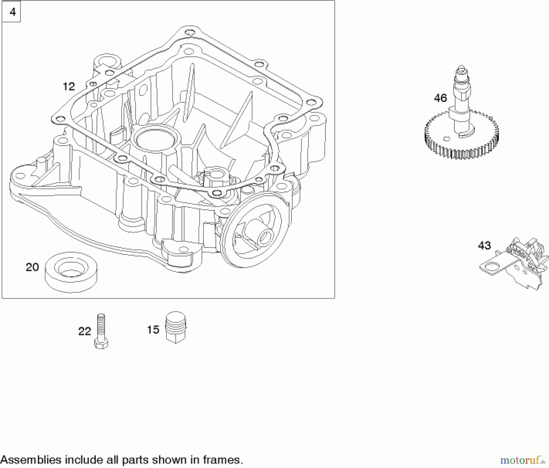 Toro Neu Mowers, Lawn & Garden Tractor Seite 1 71209 (XL 320) - Toro XL 320 Lawn Tractor, 2006 (260000001-260999999) CRANKCASE ASSEMBLY BRIGGS AND STRATTON 21A907-0169-E1