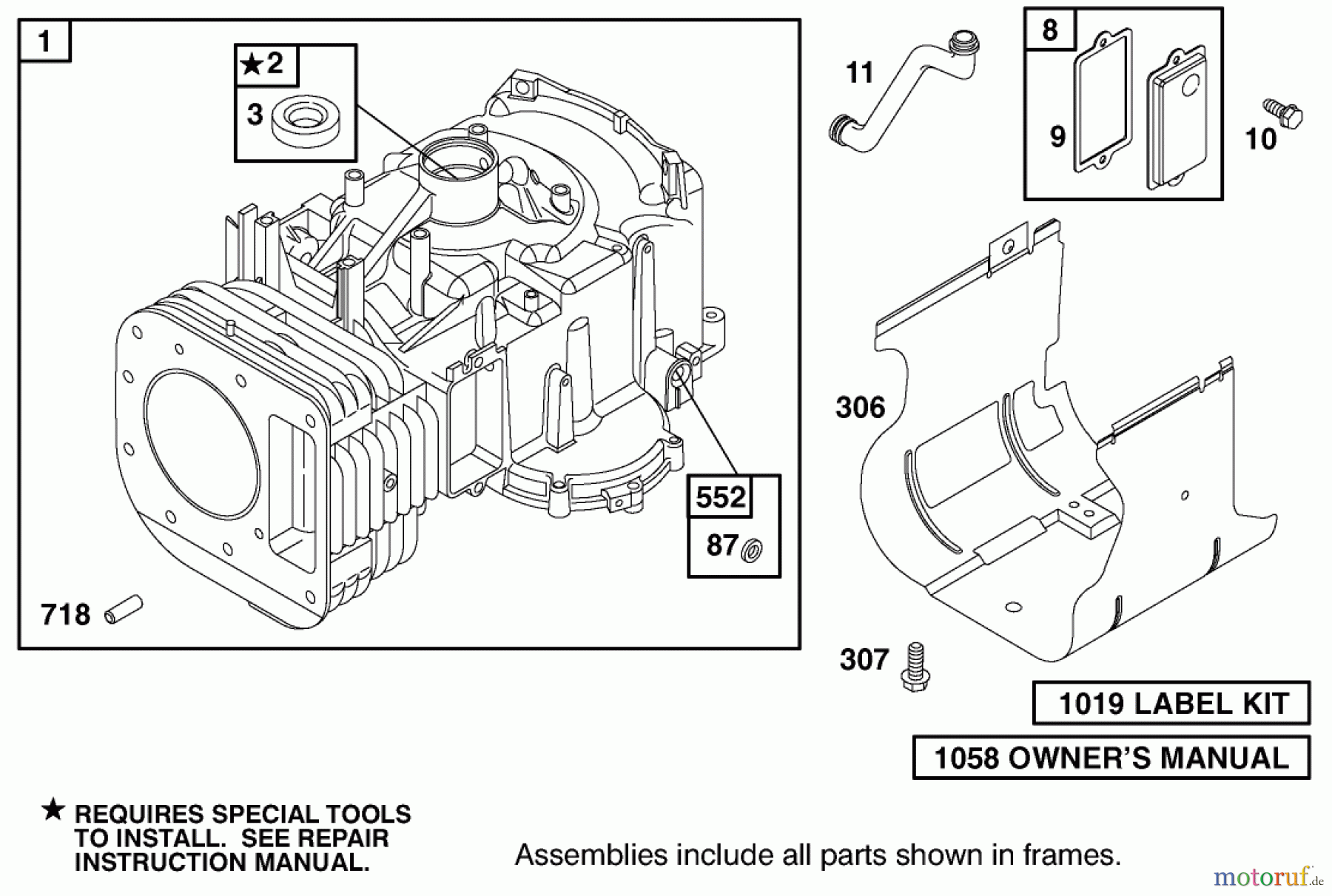 Toro Neu Mowers, Lawn & Garden Tractor Seite 1 71212 (17-44HXL) - Toro 17-44HXL Lawn Tractor, 2000 (200000001-200999999) ENGINE BRIGGS & STRATTON MODEL 312777-0128-E1 #1