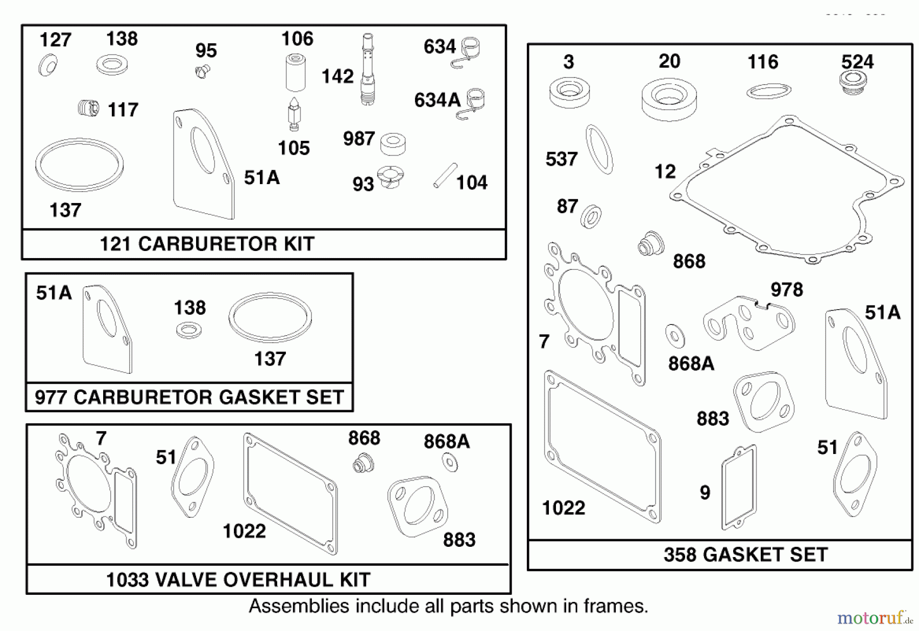 Toro Neu Mowers, Lawn & Garden Tractor Seite 1 71215 (14-38HXL) - Toro 14-38HXL Lawn Tractor, 1998 (8900001-8999999) ENGINE BRIGGS & STRATTON MODEL 28N707-1131-E1 #9