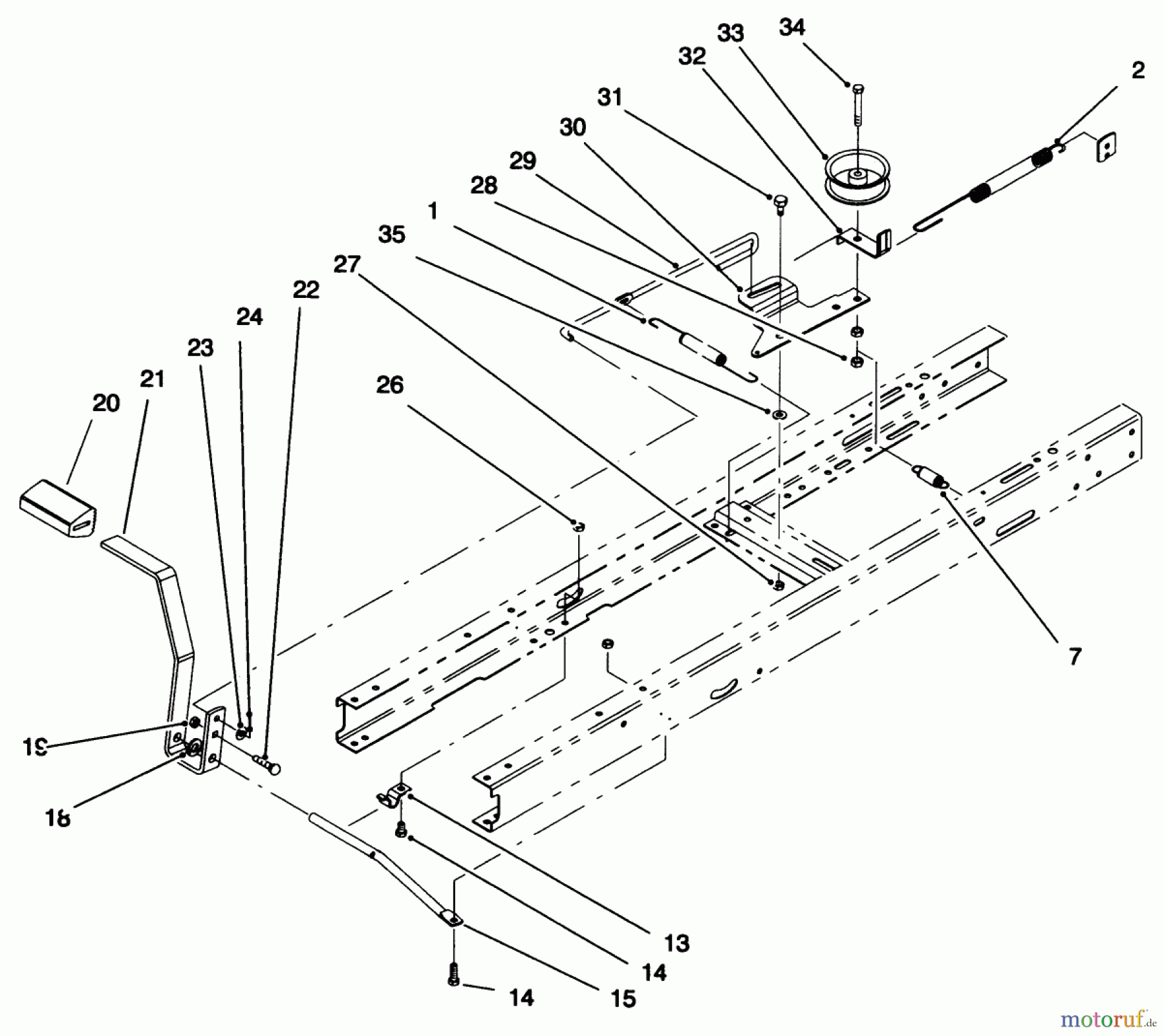 Toro Neu Mowers, Lawn & Garden Tractor Seite 1 71218 (16-44HXL) - Toro 16-44HXL Lawn Tractor, 1996 (6900001-6999999) CLUTCH ASSEMBLY