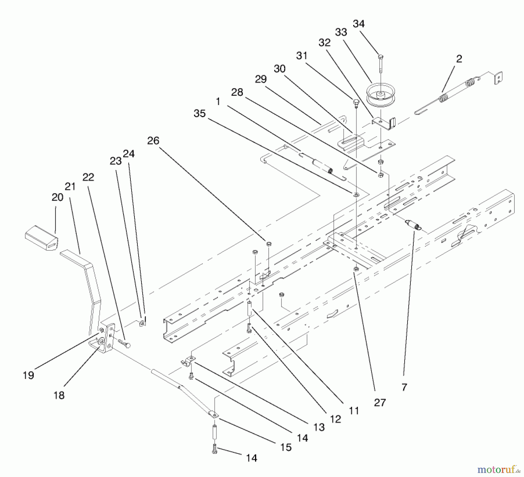Toro Neu Mowers, Lawn & Garden Tractor Seite 1 71219 (14-38HXL) - Toro 14-38HXL Lawn Tractor, 1998 (8900001-8999999) CLUTCH ASSEMBLY