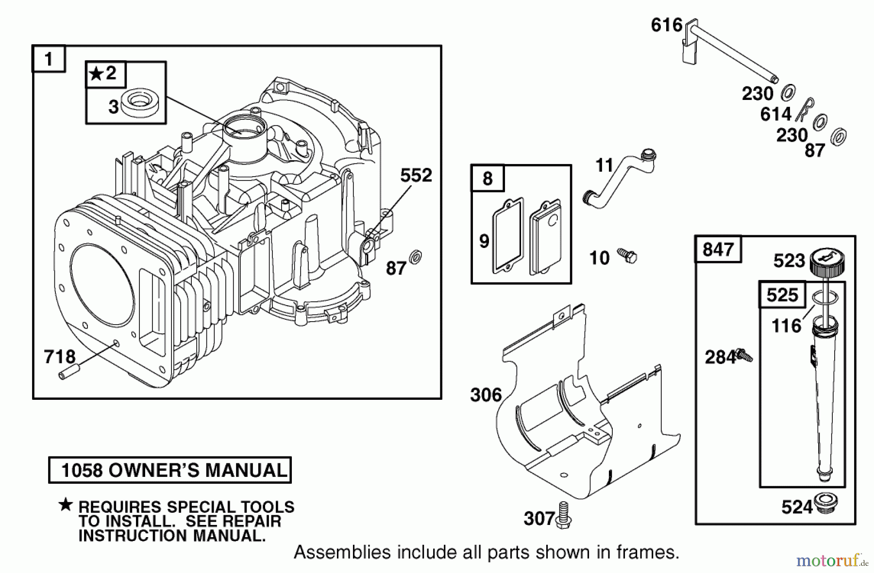 Toro Neu Mowers, Lawn & Garden Tractor Seite 1 71223 (16-38XL) - Toro 16-38XL Lawn Tractor, 2002 (220000001-220010000) ENGINE BRIGGS & STRATTON MODEL 28Q777-0690-E1 #1