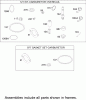 Toro 71223 (16-38XL) - 16-38XL Lawn Tractor, 2004 (240000001-240999999) Ersatzteile CARBURETOR OVERHAUL KIT ASSEMBLY BRIGGS AND STRATTON MODEL 286H77-0121-E1