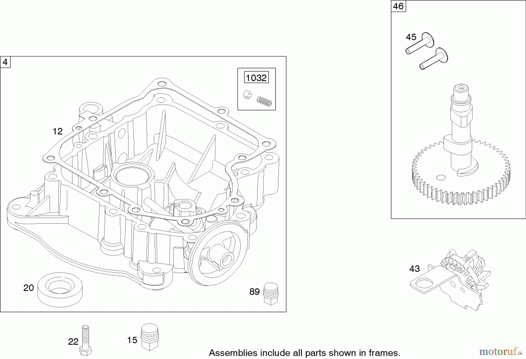 Toro Neu Mowers, Lawn & Garden Tractor Seite 1 71223 (16-38XL) - Toro 16-38XL Lawn Tractor, 2004 (240000001-240999999) CRANKCASE ASSEMBLY BRIGGS AND STRATTON MODEL 286H77-0121-E1
