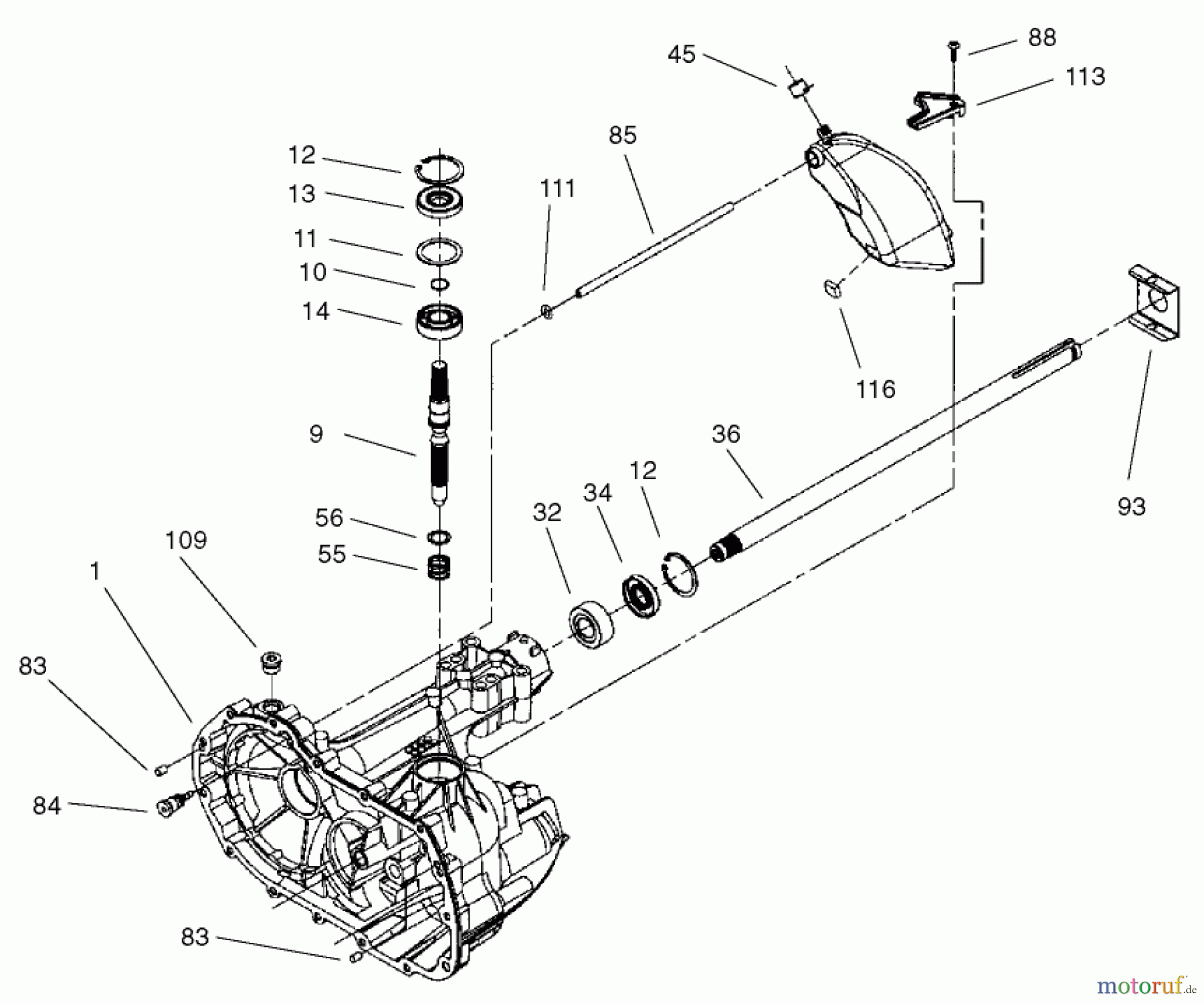 Toro Neu Mowers, Lawn & Garden Tractor Seite 1 71242 (16-38HXLE) - Toro 16-38HXLE Lawn Tractor, 2002 (220010001-220999999) AXLE ASSEMBLY