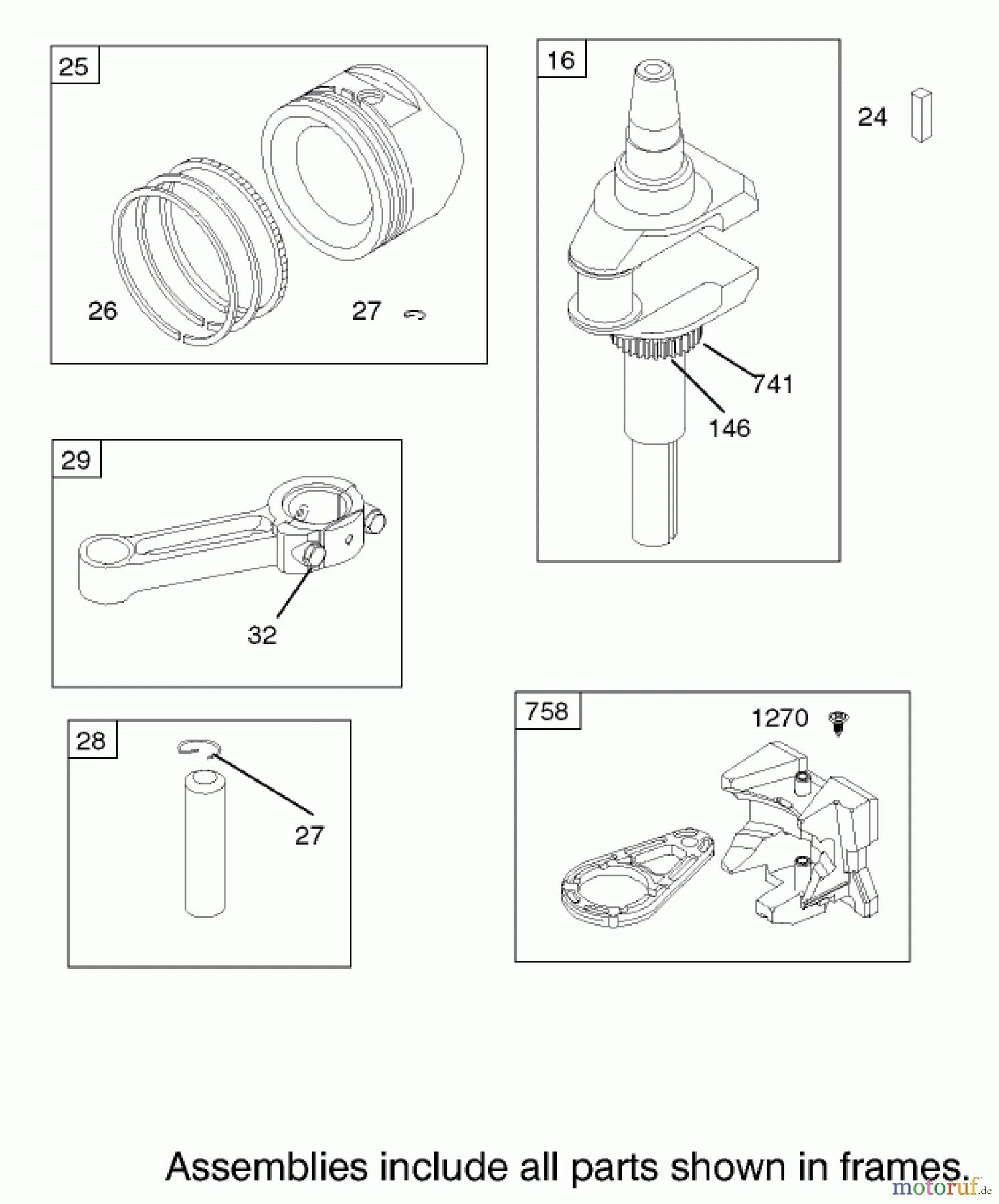 Toro Neu Mowers, Lawn & Garden Tractor Seite 1 71228 (17-44HXL) - Toro 17-44HXL Lawn Tractor, 2003 (230000001-230999999) CRANKSHAFT ASSEMBLY BRIGGS AND STRATTON 31F777-0123-E1