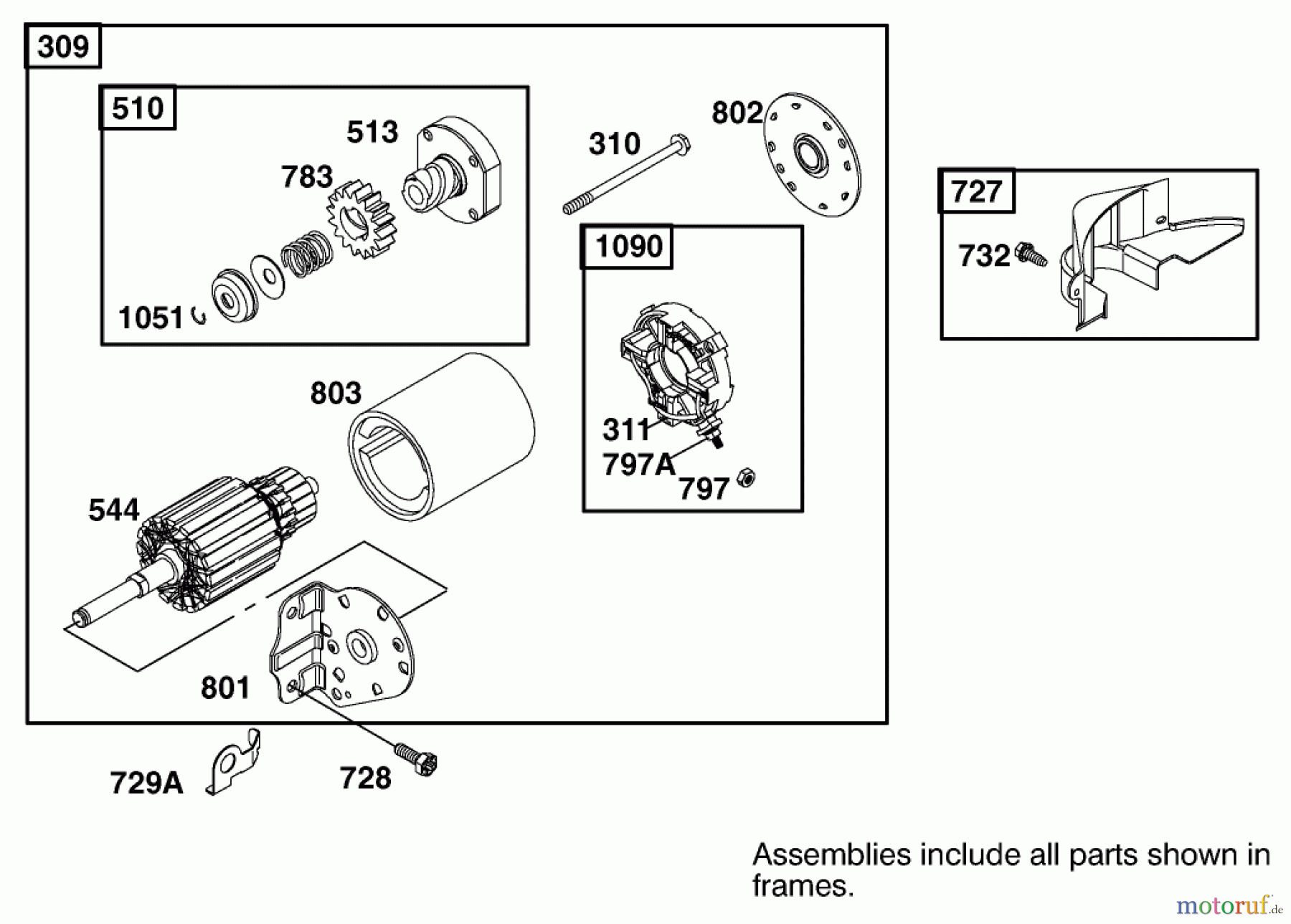 Toro Neu Mowers, Lawn & Garden Tractor Seite 1 71233 (17-44HXL) - Toro 17-44HXL Indy Special Edition Lawn Tractor, 2001 (210000001-210999999) STARTER ASSEMBLY BRIGGS AND STRATTON MODEL 312777-0128-E1
