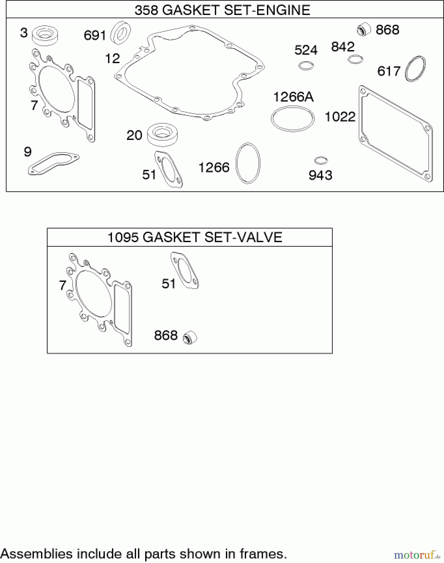 Toro Neu Mowers, Lawn & Garden Tractor Seite 1 71242 (16-38HXLE) - Toro 16-38HXLE Lawn Tractor, 2004 (240000001-240999999) GASKET ASSEMBLY BRIGGS AND STRATTON MODEL 286H77-0121-E1