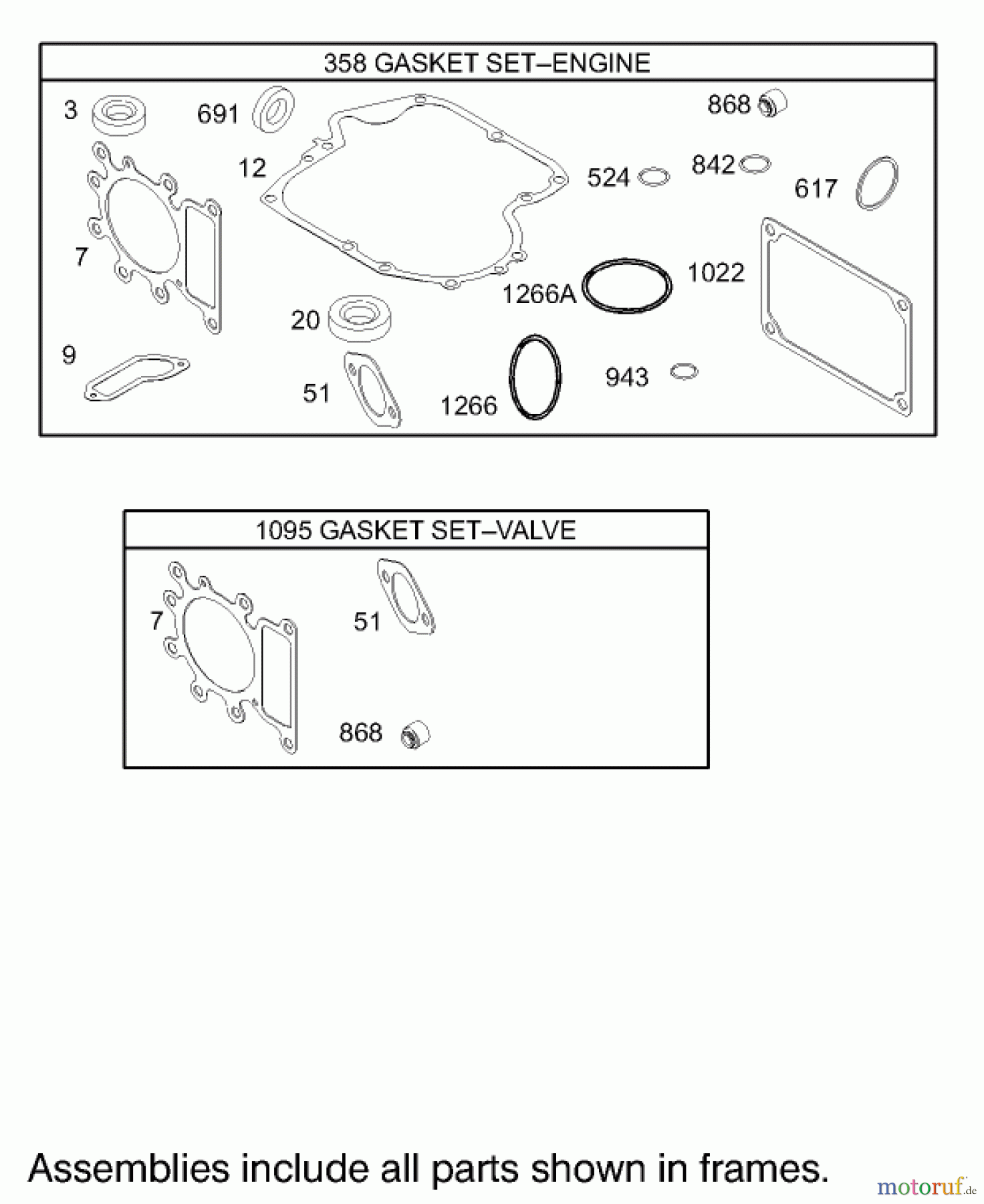 Toro Neu Mowers, Lawn & Garden Tractor Seite 1 71245 (14-38HXLE) - Toro 14-38HXLE Lawn Tractor, 2003 (230000001-230999999) GASKET ASSEMBLY ENGINE BRIGGS AND STRATTON MODEL 280H07-0160-E1