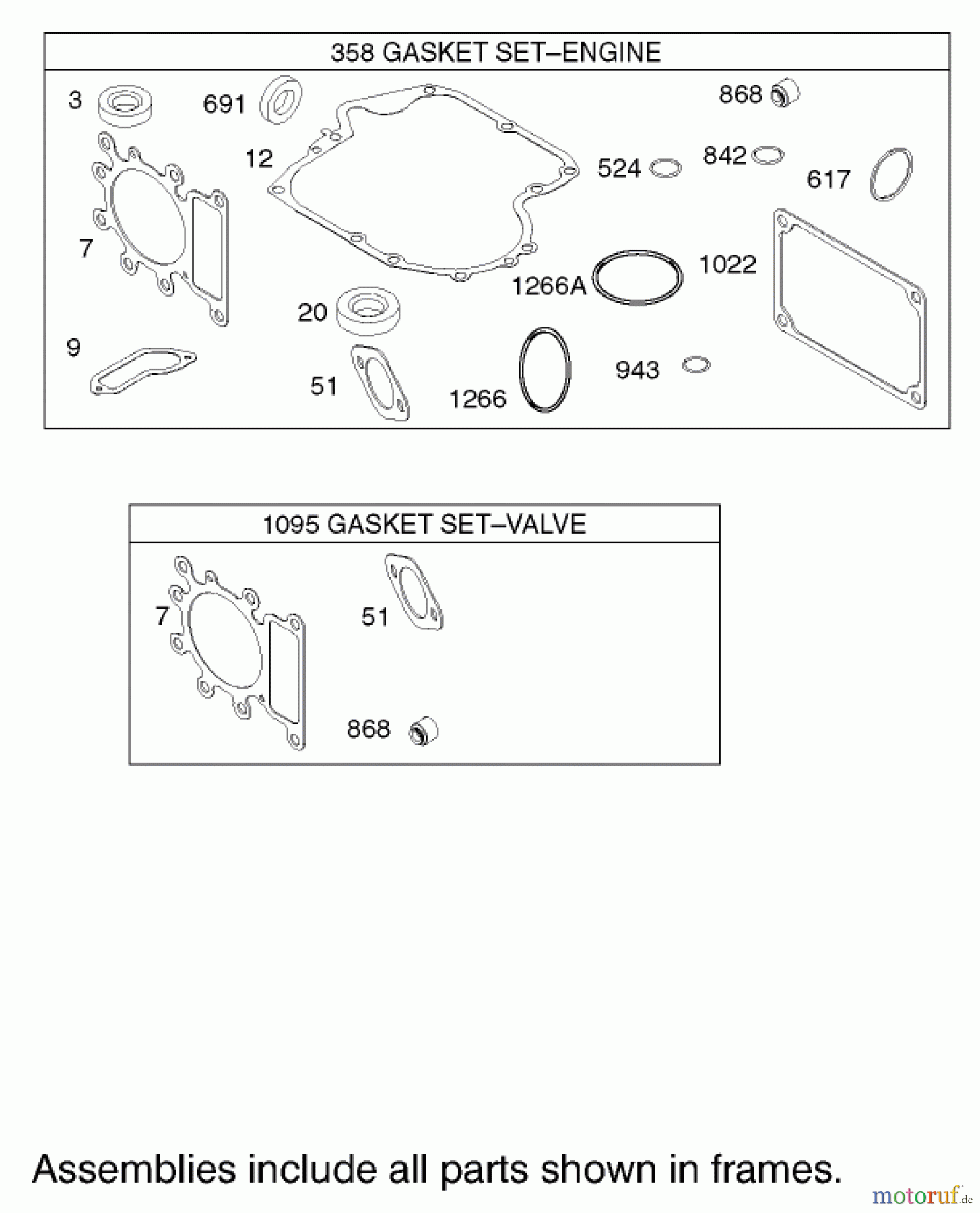 Toro Neu Mowers, Lawn & Garden Tractor Seite 1 71283 (17-44HXLE) - Toro 17-44HXLE Lawn Tractor, 2004 (240000001-240999999) GASKET ASSEMBLY BRIGGS AND STRATTON 31F777-0123-E1