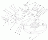 Toro 71300 (12-32XL) - 12-32XL Lawn Tractor, 2000 (200000001-200999999) Ersatzteile 32" DECK BLADE DRIVE & BRAKING COMPONENTS ASSEMBLY