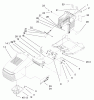 Toro 71301 (12.5-32XLE) - 12.5-32XLE Lawn Tractor, 2001 (210000001-210999999) Ersatzteile HOOD AND TOWER ASSEMBLY
