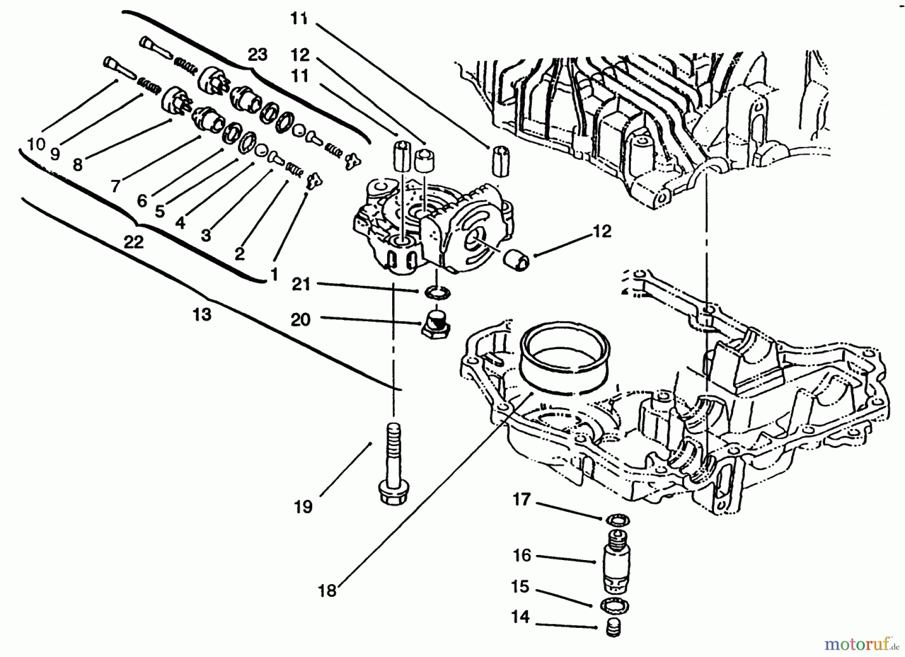 Toro Neu Mowers, Lawn & Garden Tractor Seite 1 72042 (264-6) - Toro 264-6 Yard Tractor, 1994 (4900001-4999999) CENTER CASE