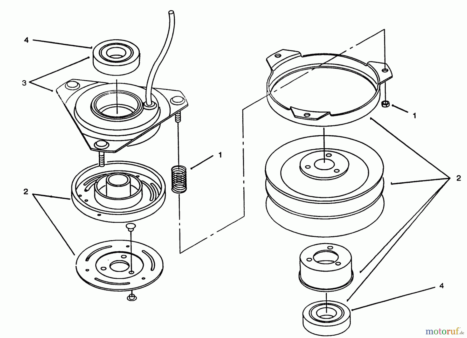 Toro Neu Mowers, Lawn & Garden Tractor Seite 1 72042 (264-6) - Toro 264-6 Yard Tractor, 1994 (4900001-4999999) CLUTCH 92-6885