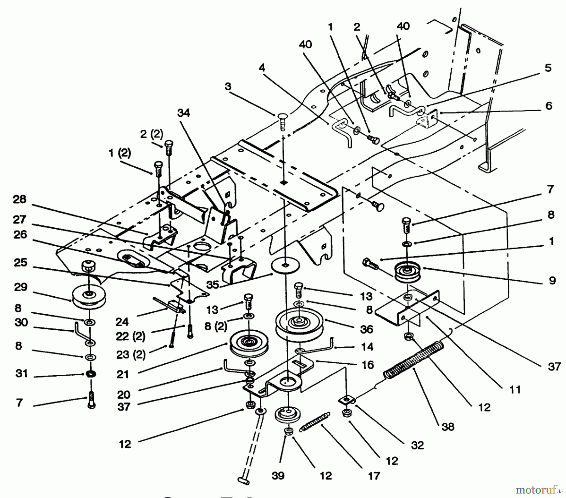 Toro Neu Mowers, Lawn & Garden Tractor Seite 1 72042 (264-6) - Toro 264-6 Yard Tractor, 1994 (4900001-4999999) GEAR DRIVE COMPONENTS