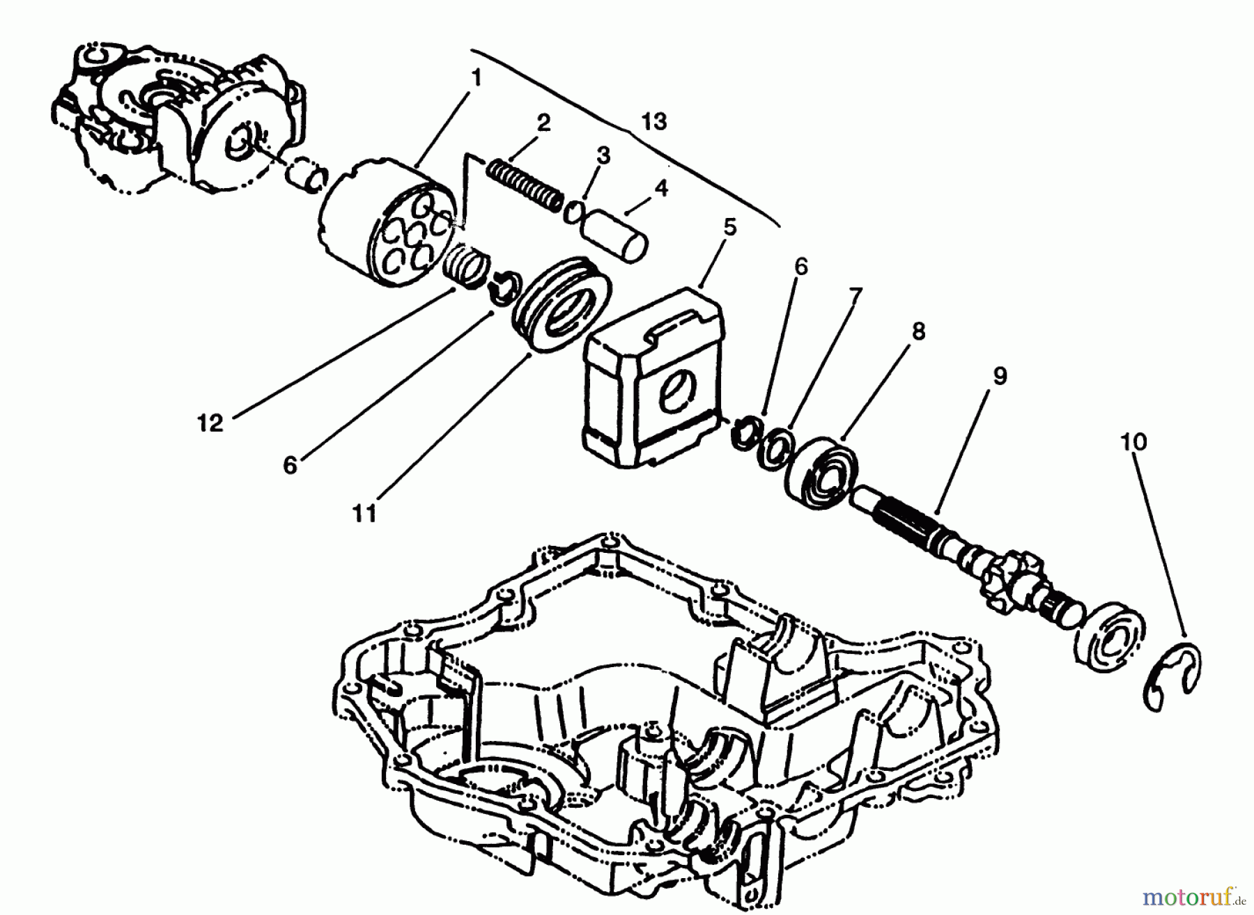 Toro Neu Mowers, Lawn & Garden Tractor Seite 1 72042 (264-6) - Toro 264-6 Yard Tractor, 1994 (4900001-4999999) MOTOR SHAFT