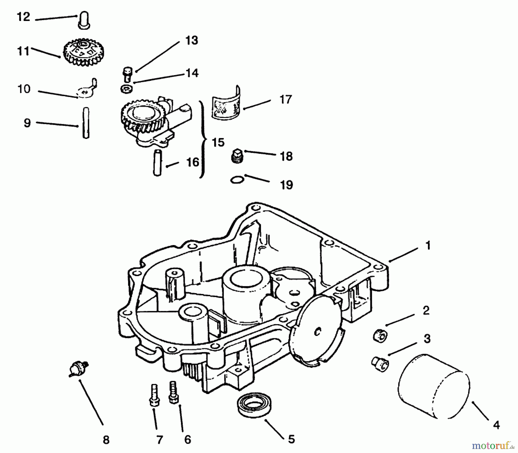 Toro Neu Mowers, Lawn & Garden Tractor Seite 1 72042 (264-6) - Toro 264-6 Yard Tractor, 1994 (4900001-4999999) OIL PAN/LUBRICATION #2