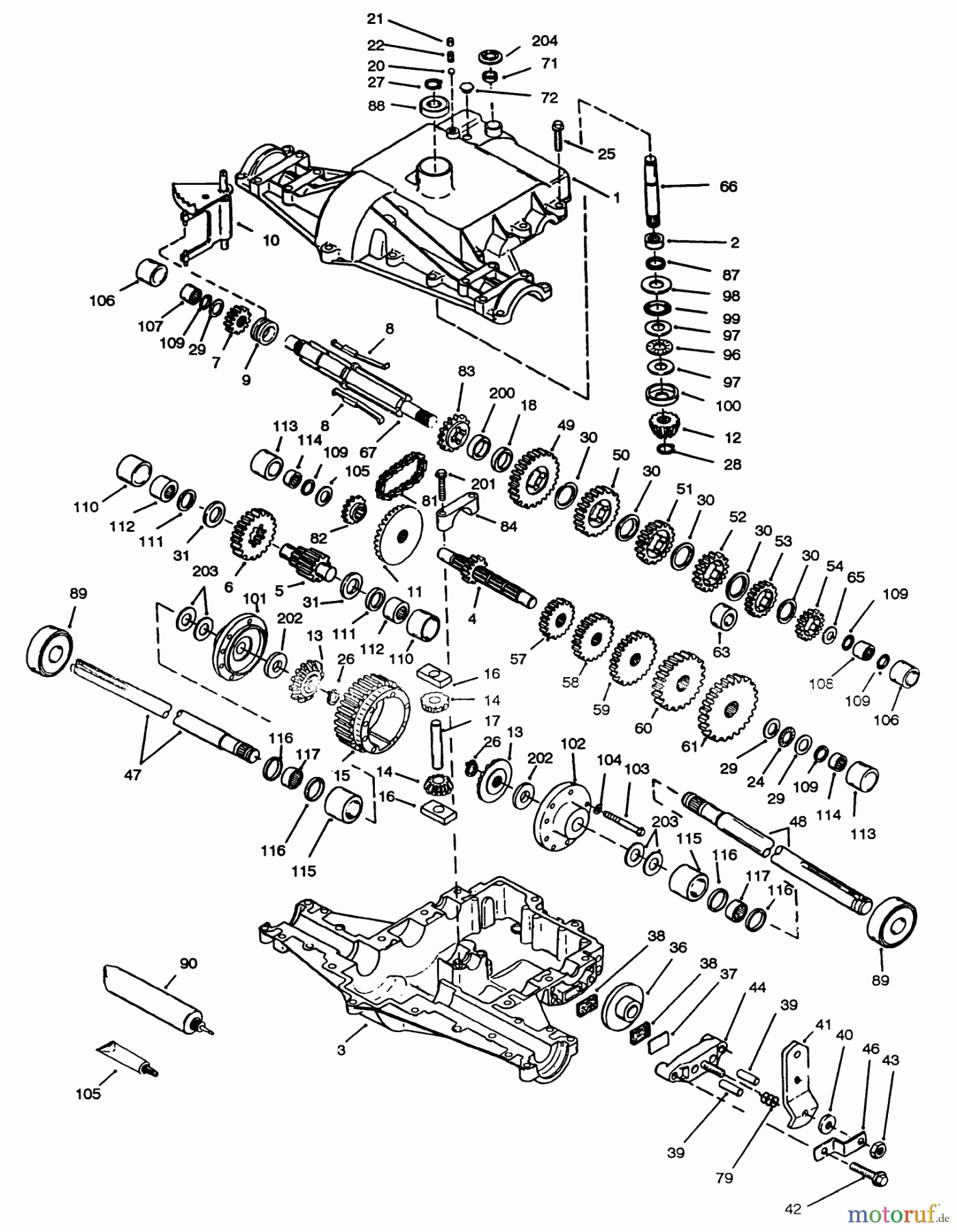 Toro Neu Mowers, Lawn & Garden Tractor Seite 1 72042 (264-6) - Toro 264-6 Yard Tractor, 1994 (4900001-4999999) PEERLESS TRANSAXLE 820-024