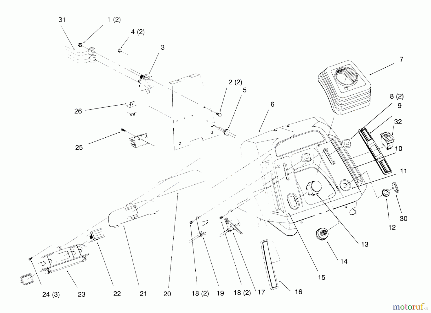 Toro Neu Mowers, Lawn & Garden Tractor Seite 1 72103 (268-H) - Toro 268-H Yard Tractor, 1995 (5900001-5900600) DASH