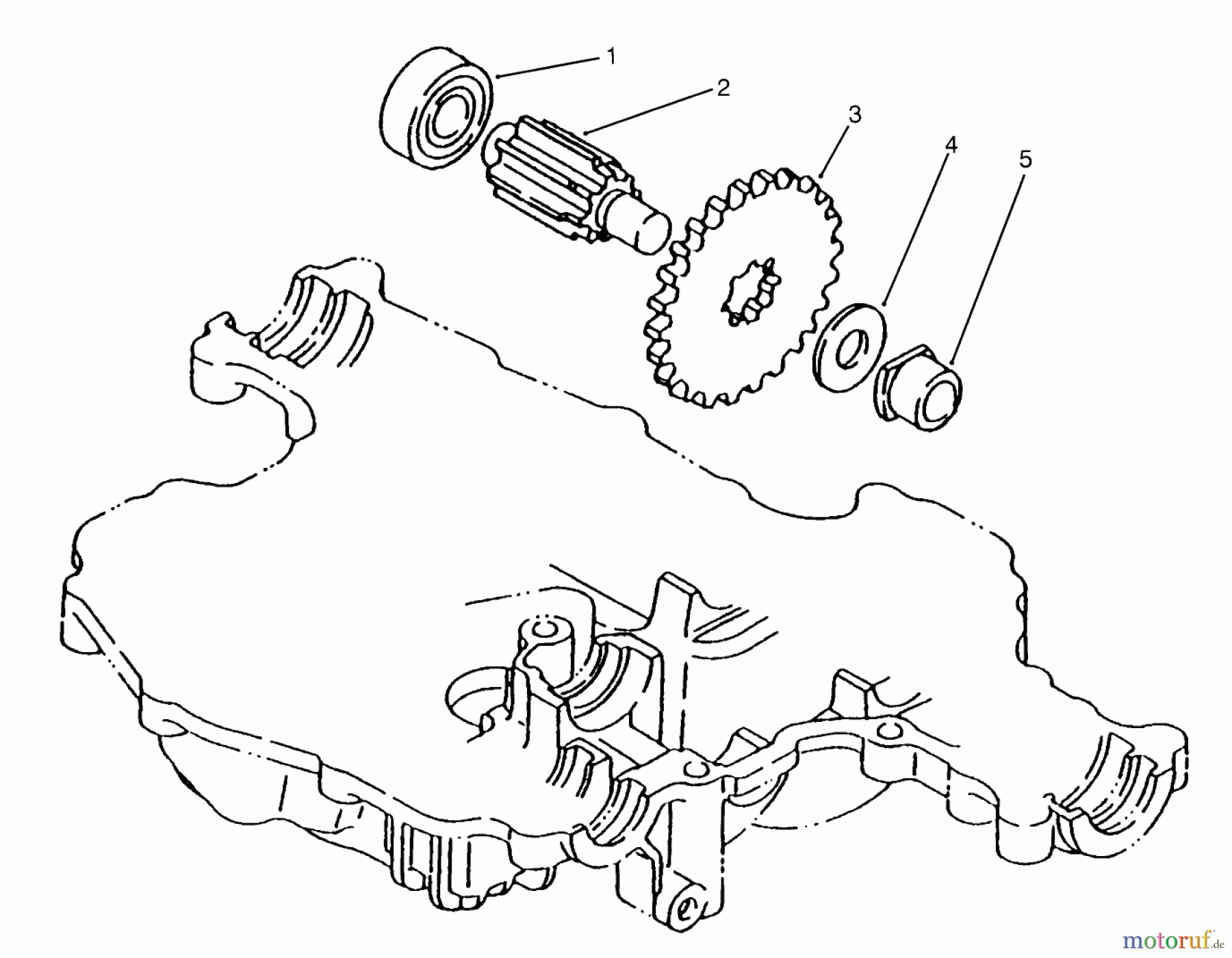  Toro Neu Mowers, Lawn & Garden Tractor Seite 1 72043 (264-H) - Toro 264-H Yard Tractor, 1995 (5900001-5901475) FINAL PINION