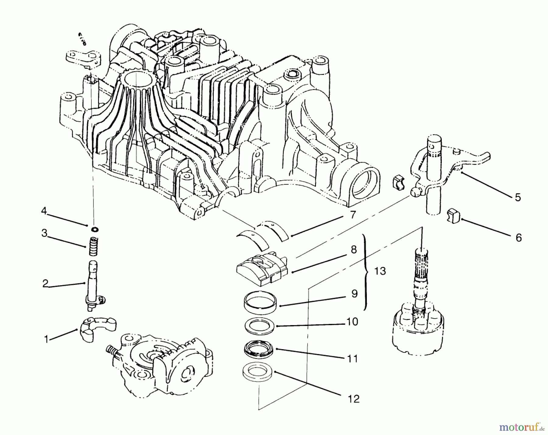 Toro Neu Mowers, Lawn & Garden Tractor Seite 1 72103 (268-H) - Toro 268-H Yard Tractor, 1995 (5900001-5900600) RANGE SHIFT