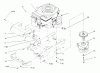 Toro 72103 (268-H) - 268-H Yard Tractor, 1995 (5900001-5900600) Ersatzteile SINGLE CYLINDER ENGINE, MUFFLER, AND P.T.O.