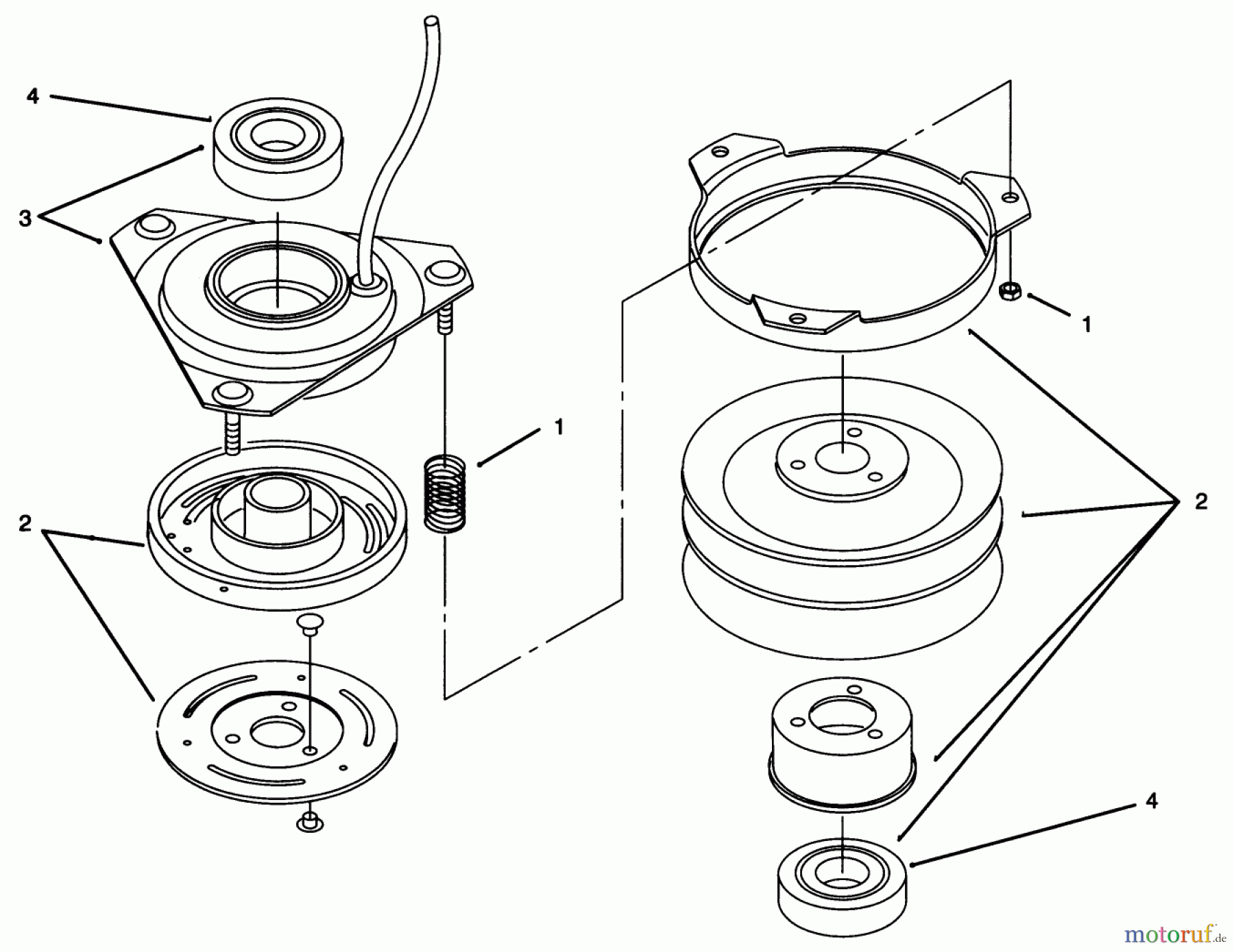 Toro Neu Mowers, Lawn & Garden Tractor Seite 1 72043 (264-H) - Toro 264-H Yard Tractor, 1996 (6900001-6999999) CLUTCH 92-6885