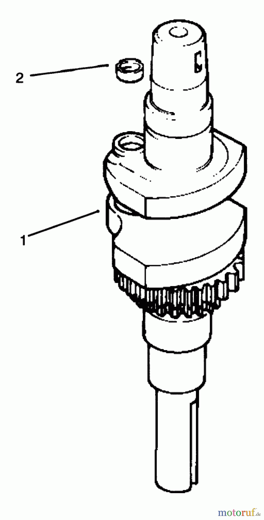 Toro Neu Mowers, Lawn & Garden Tractor Seite 1 72043 (264-H) - Toro 264-H Yard Tractor, 1996 (6900001-6999999) CRANKSHAFT #1