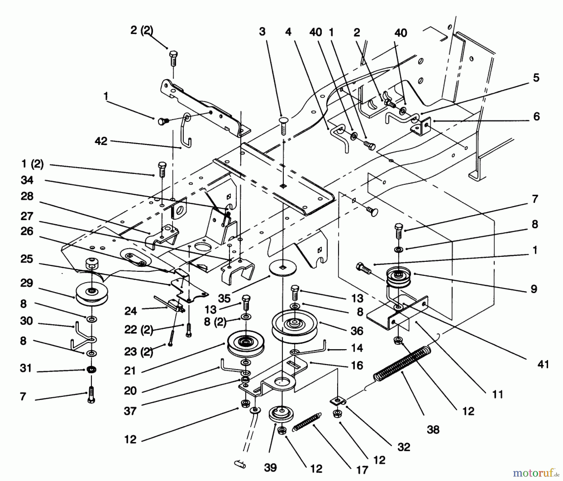 Toro Neu Mowers, Lawn & Garden Tractor Seite 1 72043 (264-H) - Toro 264-H Yard Tractor, 1996 (6900001-6999999) GEAR DRIVE COMPONENTS