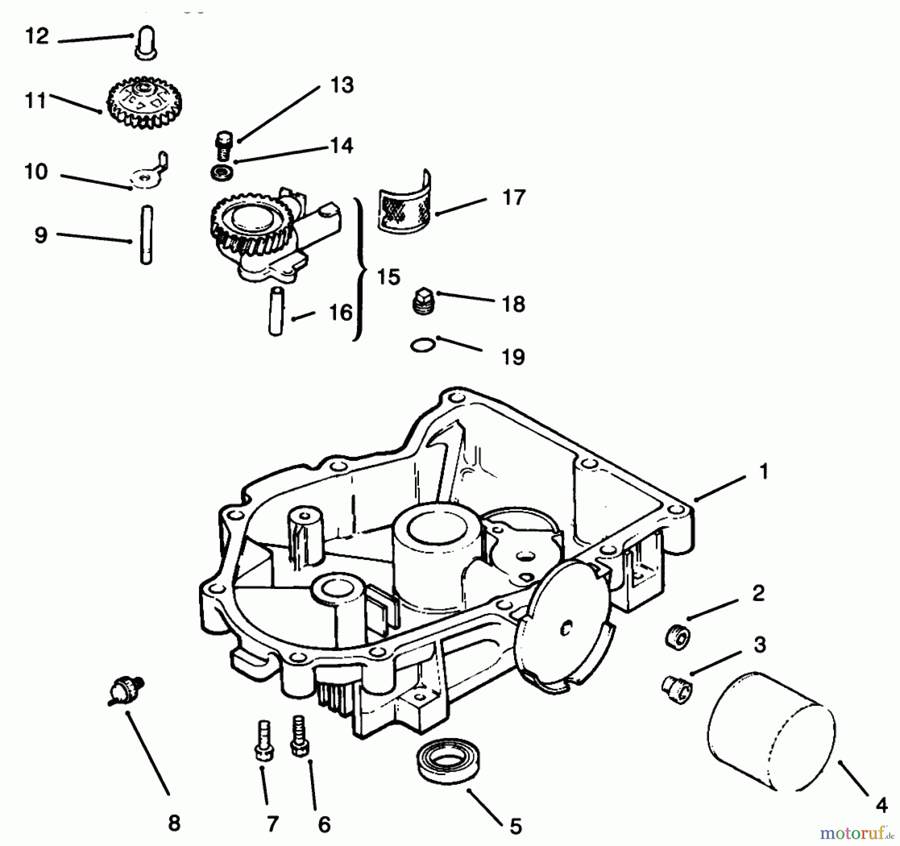 Toro Neu Mowers, Lawn & Garden Tractor Seite 1 72043 (264-H) - Toro 264-H Yard Tractor, 1996 (6900001-6999999) OIL PAN/LUBRICATION #2