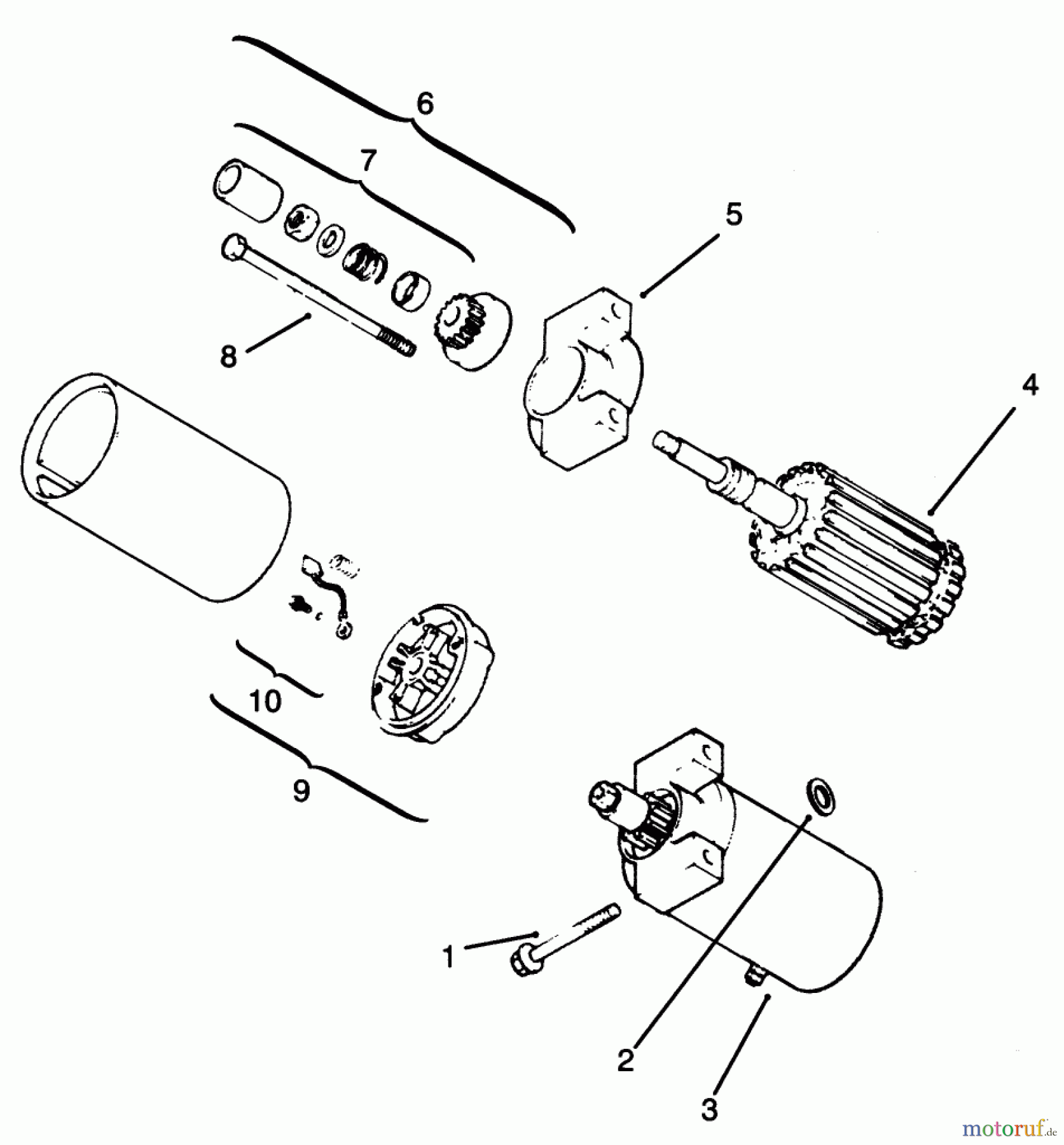 Toro Neu Mowers, Lawn & Garden Tractor Seite 1 72043 (264-H) - Toro 264-H Yard Tractor, 1996 (6900001-6999999) STARTING SYSTEM #1