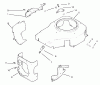 Toro 72045 (265-6) - 265-6 Lawn and Garden Tractor, 1998 (8900400-8999999) Ersatzteile BLOWER HOUSING & BAFFLES