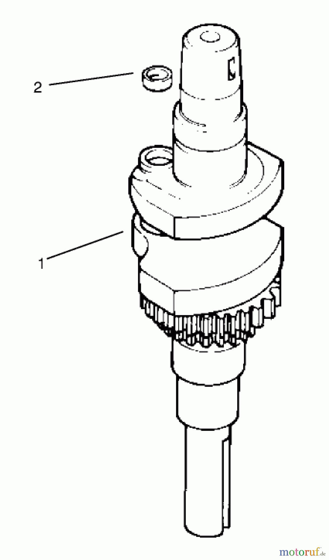 Toro Neu Mowers, Lawn & Garden Tractor Seite 1 72045 (265-6) - Toro 265-6 Lawn and Garden Tractor, 1998 (8900400-8999999) CRANKSHAFT
