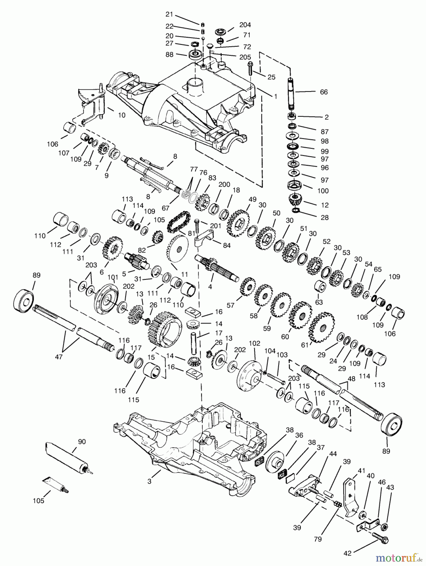 Toro Neu Mowers, Lawn & Garden Tractor Seite 1 72045 (265-6) - Toro 265-6 Lawn and Garden Tractor, 1998 (8900400-8999999) PEERLESS TRANSAXLE 820-024/820-024A