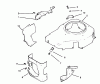 Toro 72045 (265-6) - 265-6 Yard Tractor, 1996 (6900001-6999999) Ersatzteile BLOWER HOUSING & BAFFLES