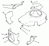 Toro 72064 (265-H) - 265-H Lawn and Garden Tractor, 1996 (6900001-6999999) Ersatzteile BLOWER HOUSING & BAFFLES